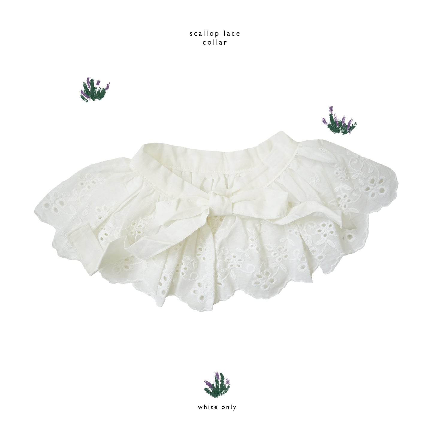 Scallop lace collar(スカラップレースカラー)