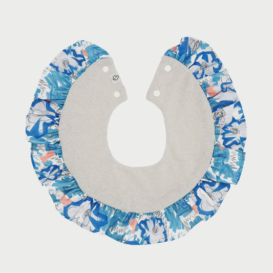 青いおはなフリルスタイ