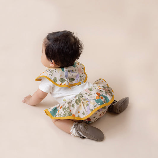 【WEB限定】みちくさ押し花ベビーセット ★スタイ+選べるブルマ