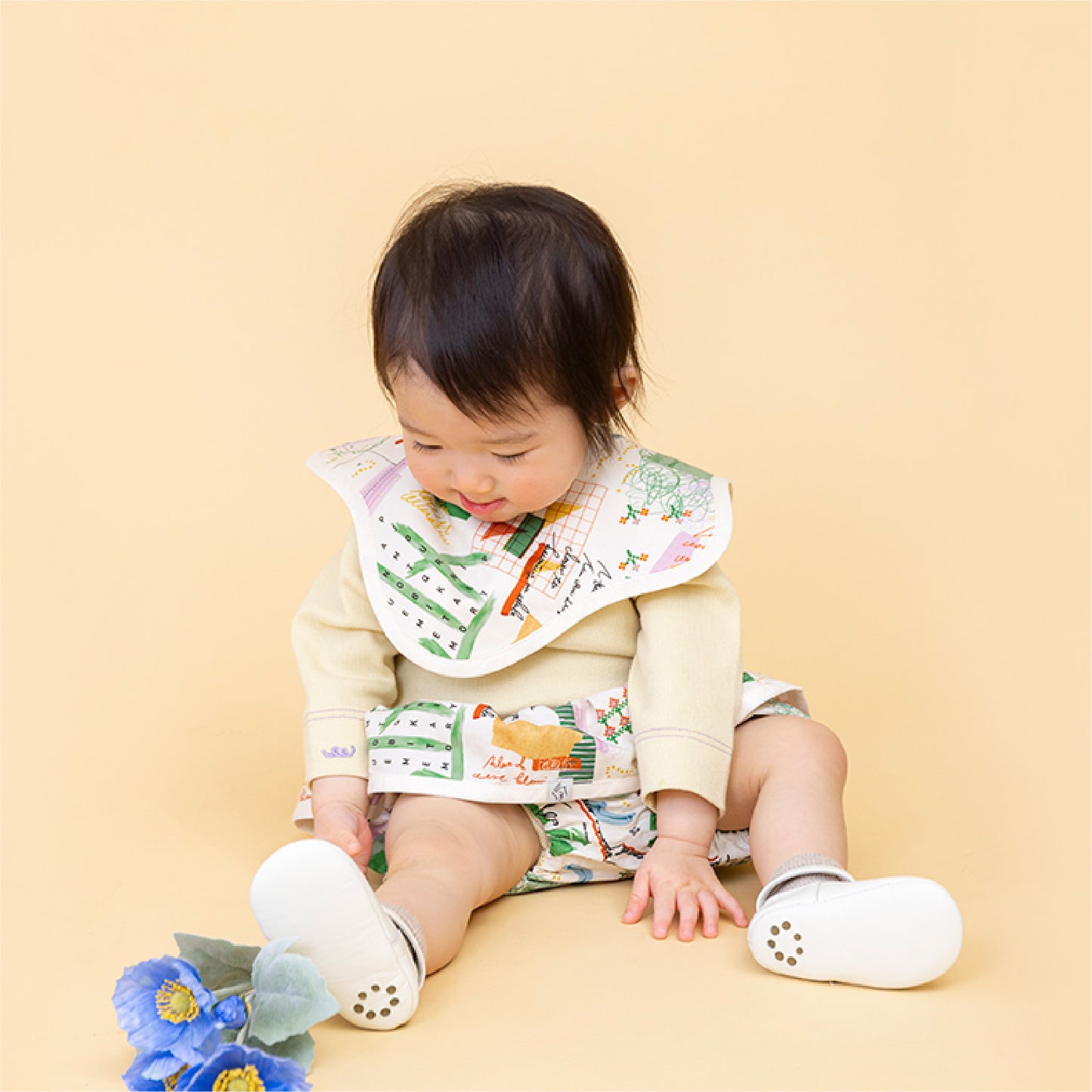 【WEB限定】日記 ベビーセット ★スタイ+選べるブルマ