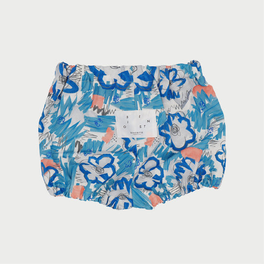 青いおはなベビーブルマ