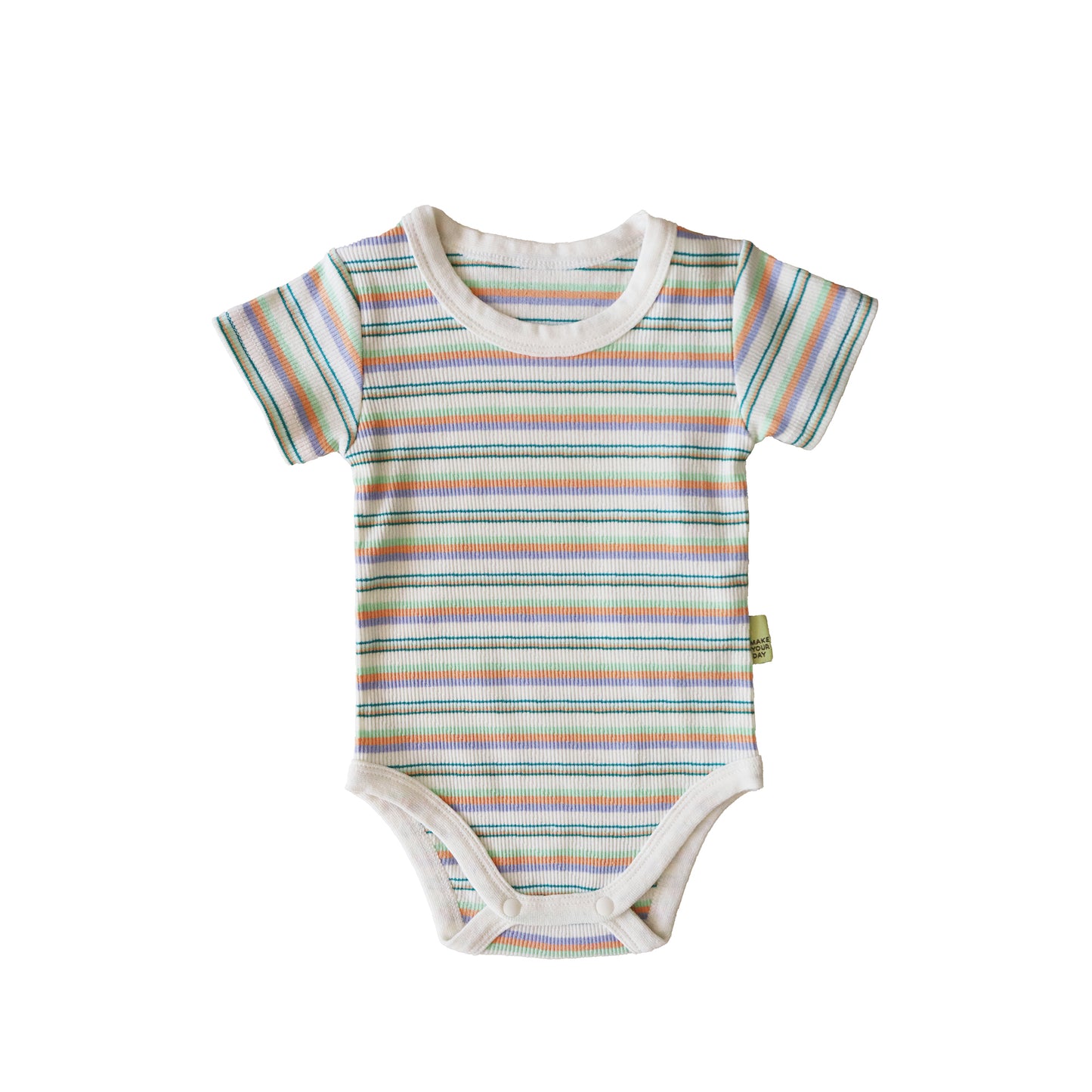 ribbed rompers ( リブロンパース ) - short sleeve