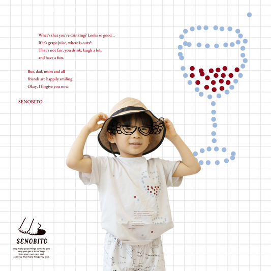 Glass with a sticker T-shirt(シールでグラスTシャツ)