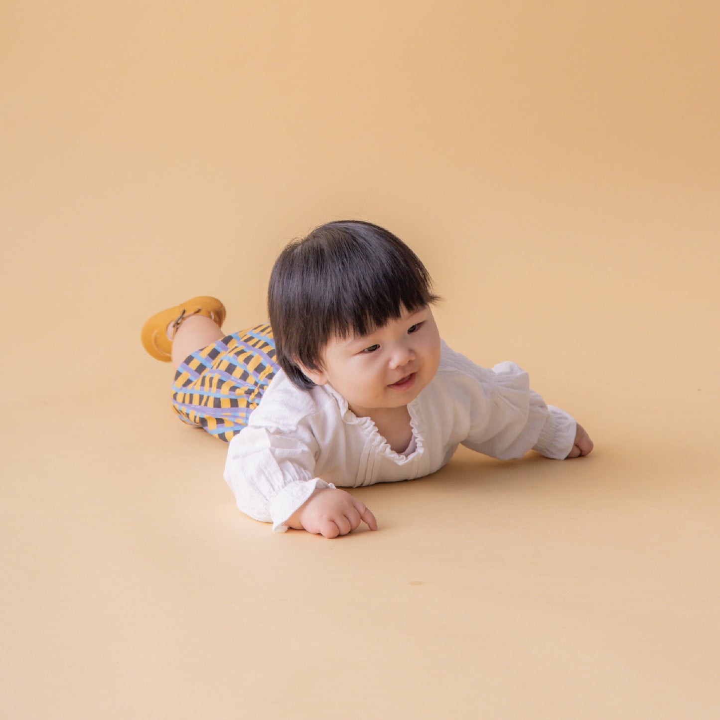 【WEB限定】コネクトチェックベビーセット ★スタイ+選べるブルマ