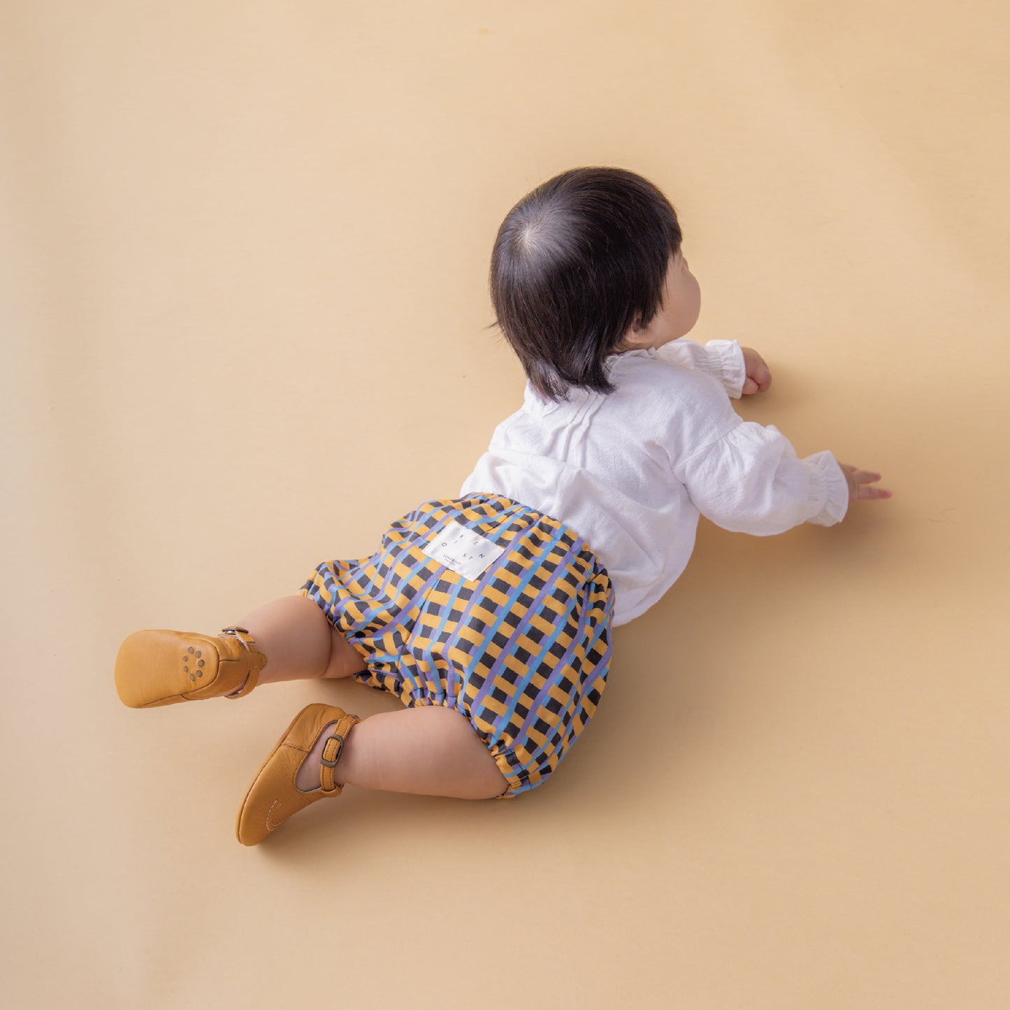 【WEB限定】コネクトチェックベビーセット ★スタイ+選べるブルマ