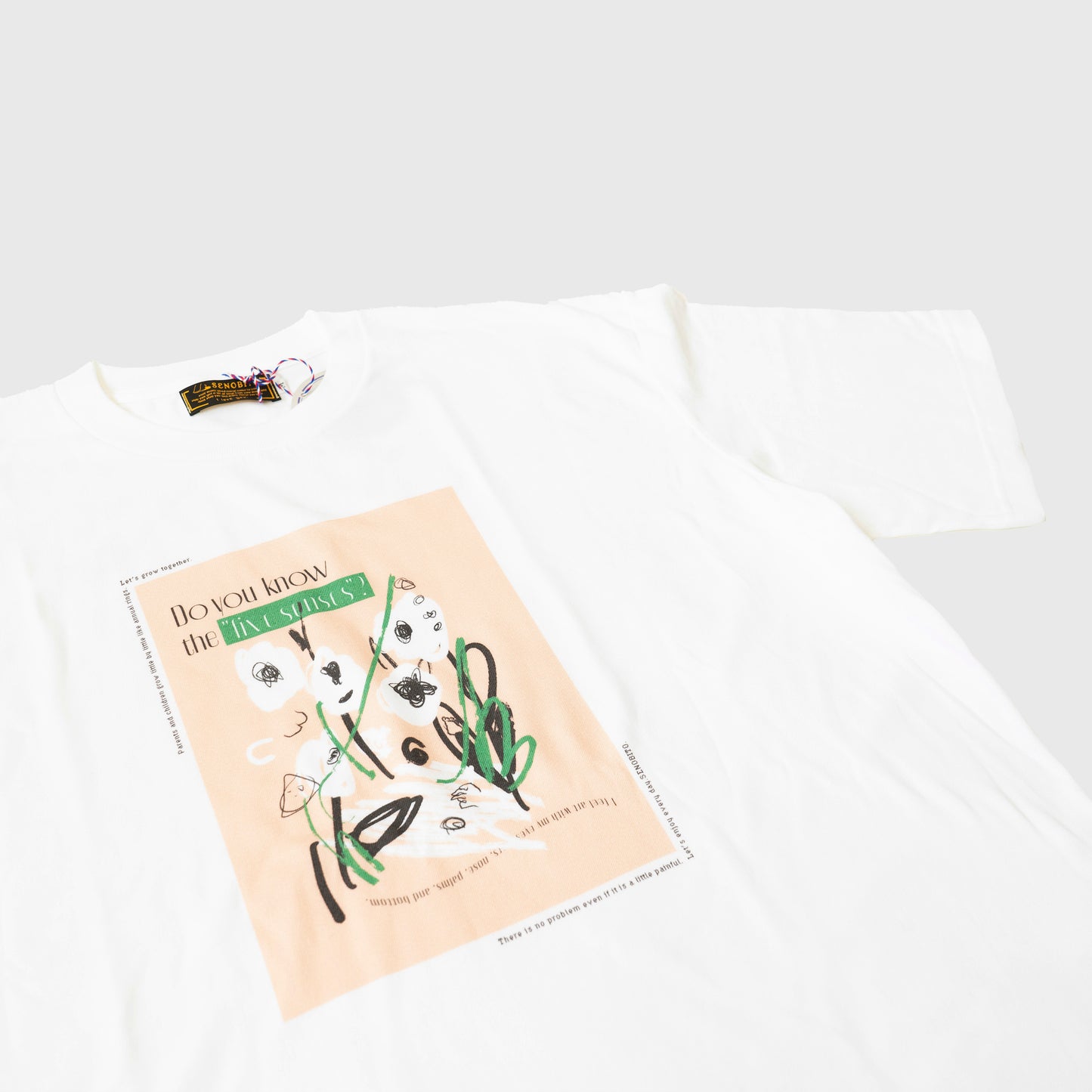 【オトナ】My five senses T-shirt(お花Tシャツ)