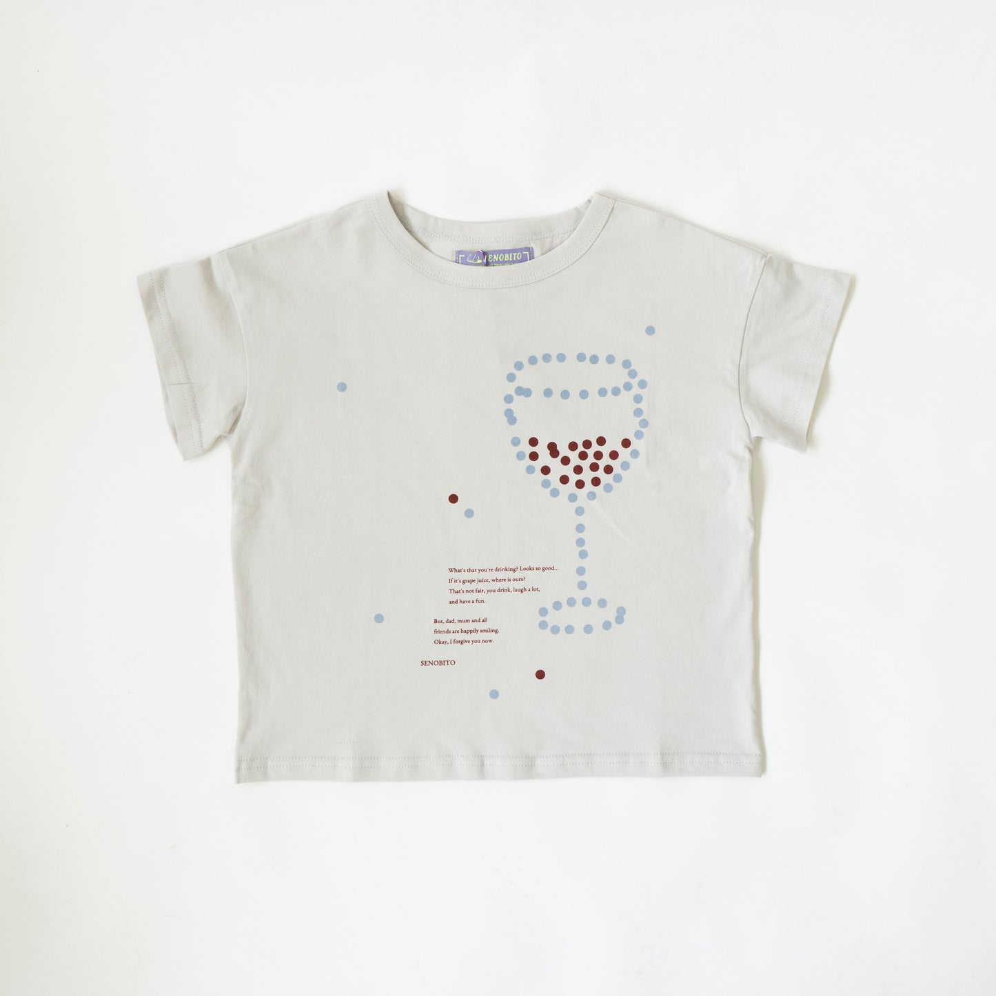 Glass with a sticker T-shirt(シールでグラスTシャツ)