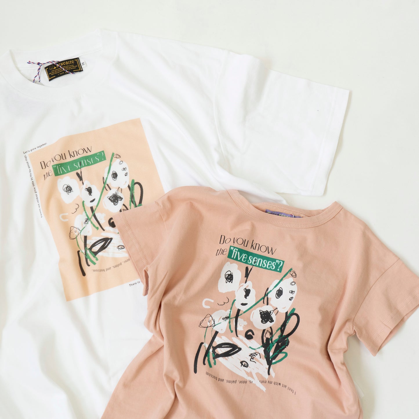 【オトナ】My five senses T-shirt(お花Tシャツ)