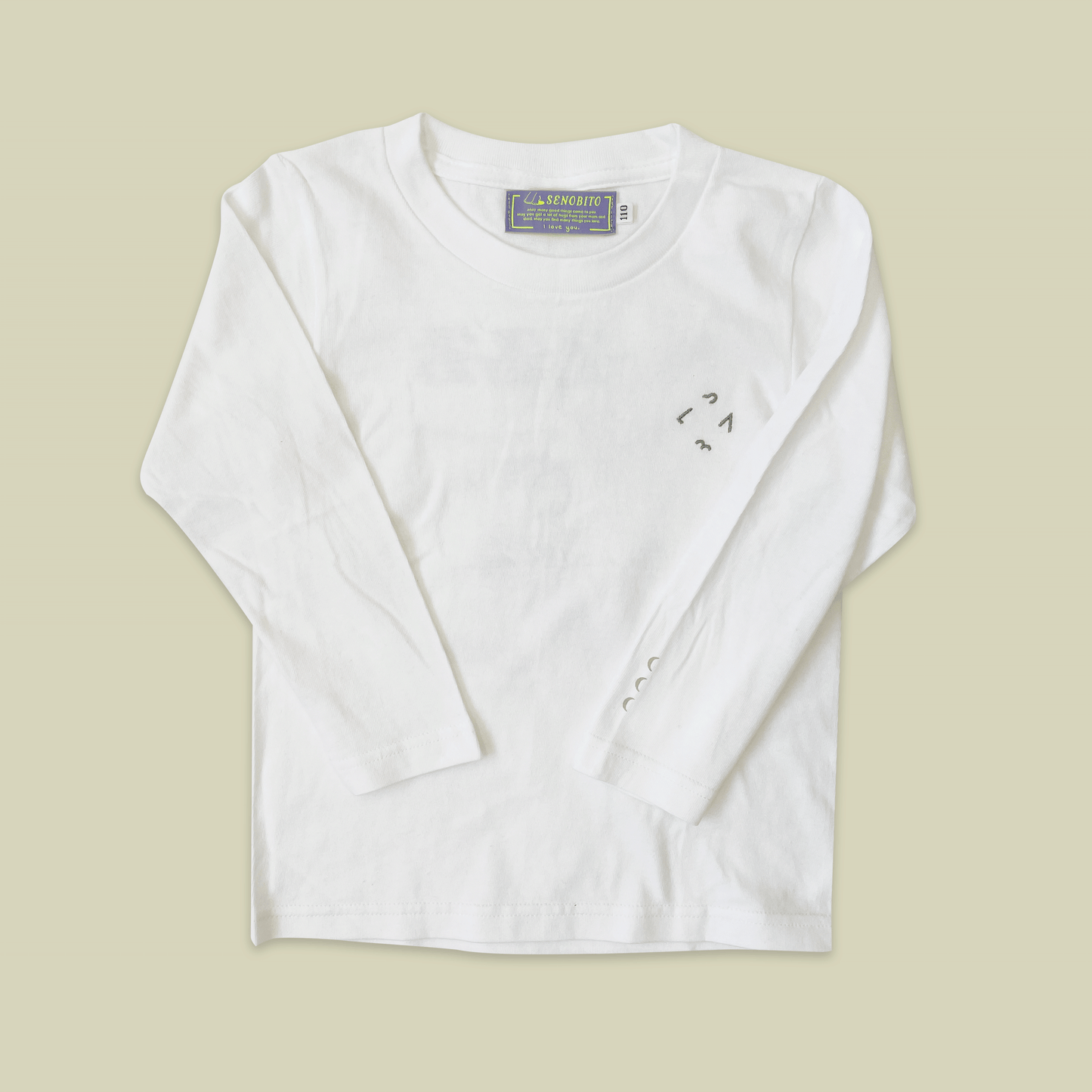 Not sleepy longTshirt(ノットスリーピーロンT)ホワイト×ベージュ