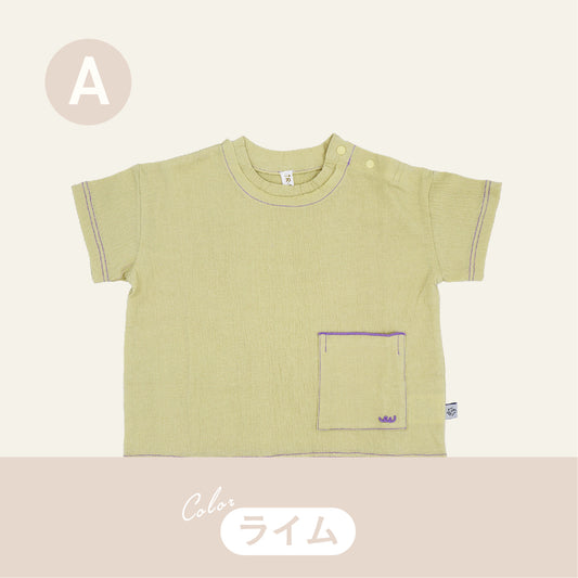 シャーリングステッチTシャツ