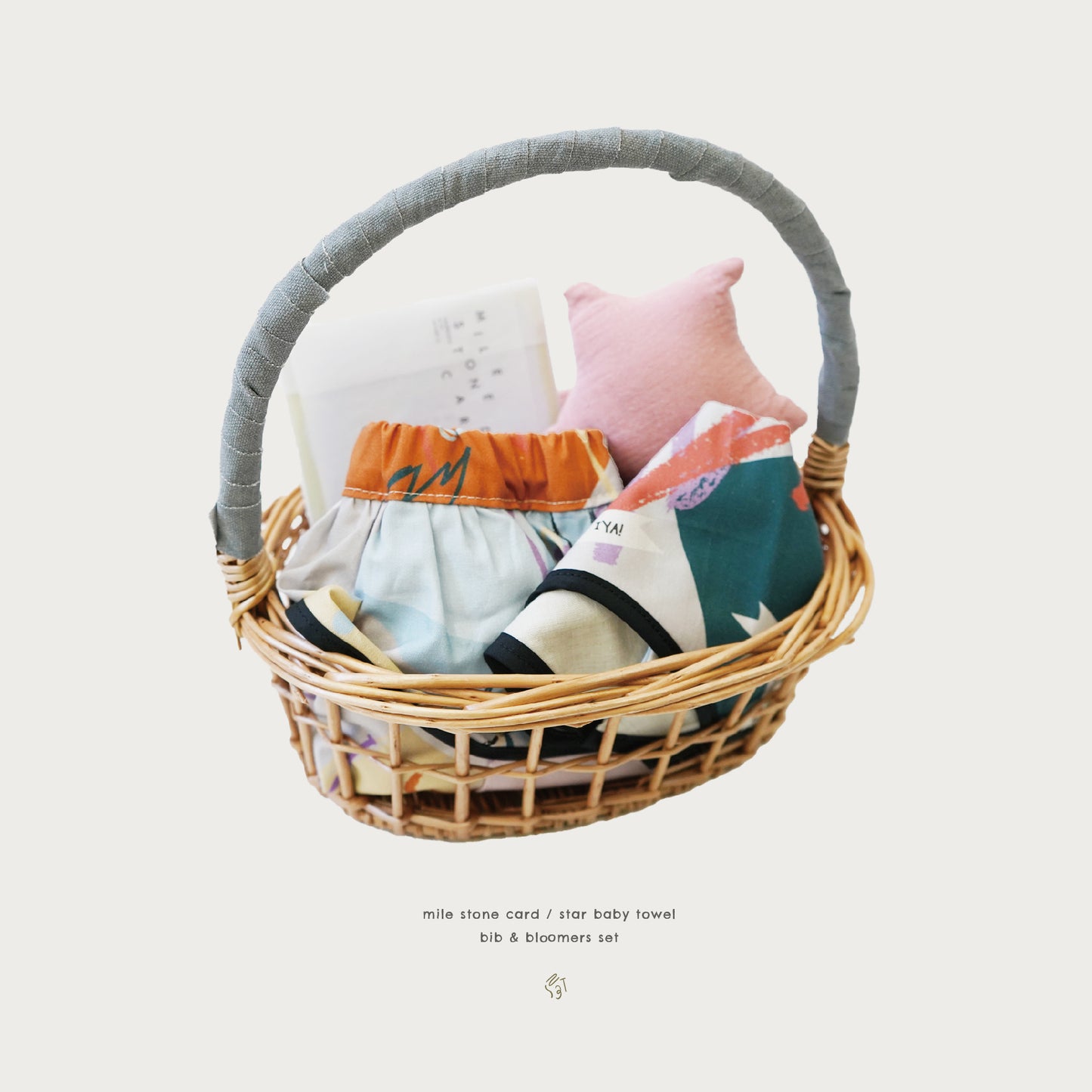 [ ギフトセット ]  BIRTH CELEBRATION BASKET SET - 出産お祝いバスケット [ カゴラッピング付き ]