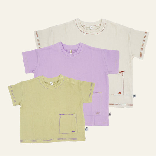 シャーリングステッチTシャツ
