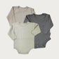 ribbed rompers 2 ( リブロンパース 2 ) - long sleeve