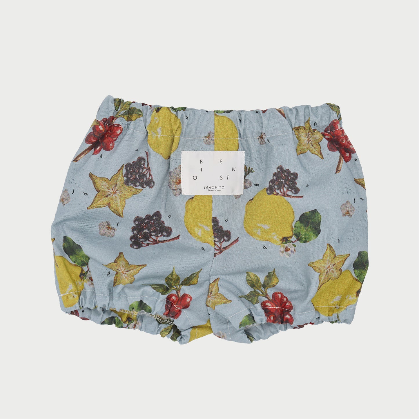 【WEB限定】なぞなぞフルーツベビーセット ★スタイ+選べるブルマ