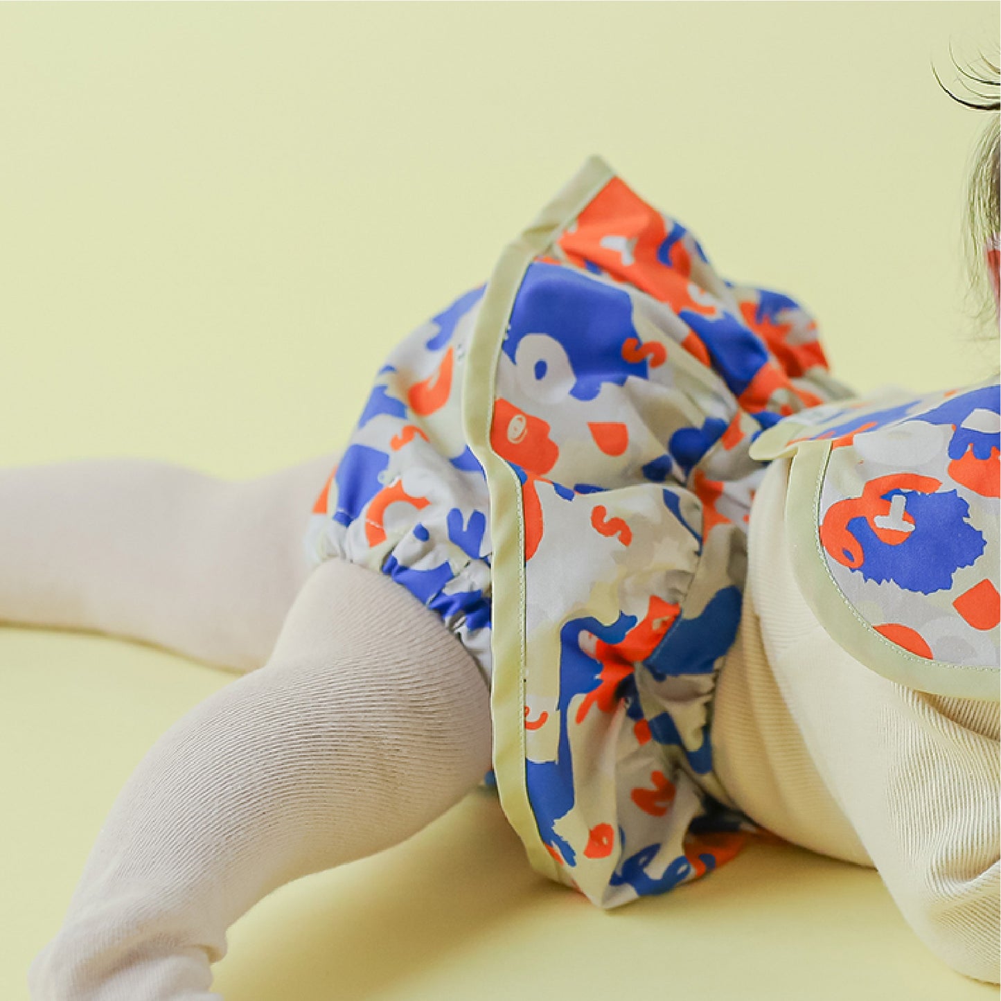 【WEB限定】絵の具ペタペタベビーセット ★スタイ+選べるブルマ