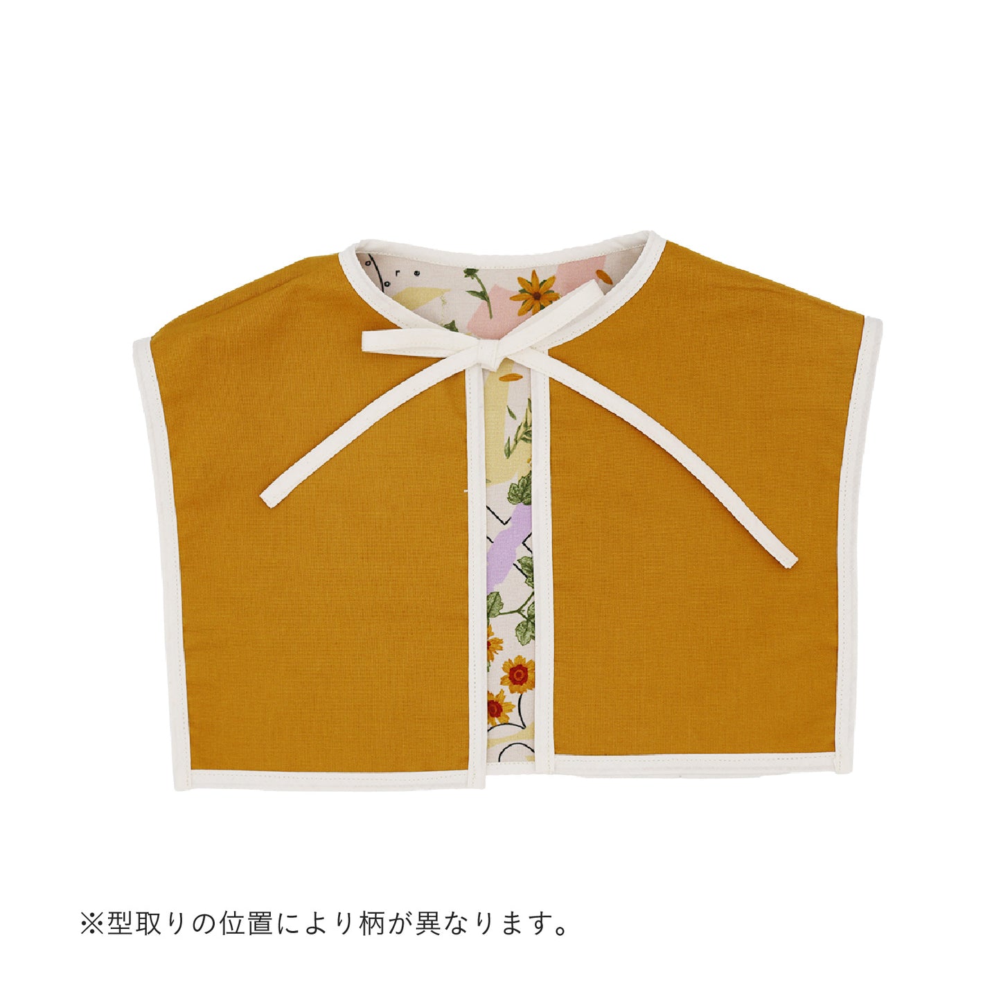 みちくさ押し花リバーシブル付け襟