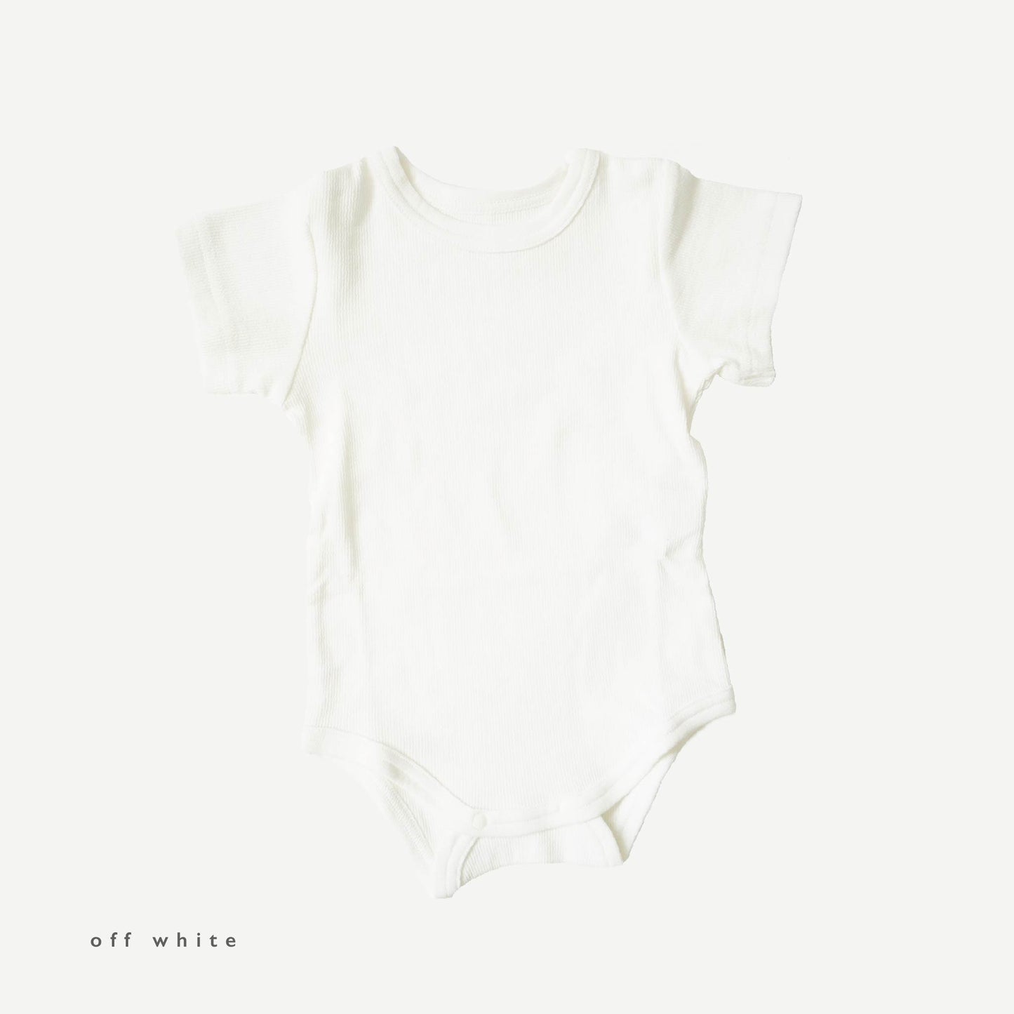 ribbed rompers ( リブロンパース ) - short sleeve