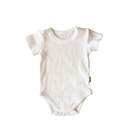 ribbed rompers ( リブロンパース ) - short sleeve