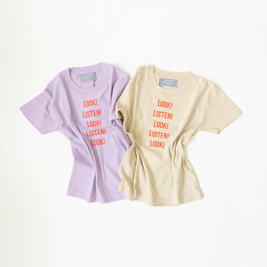 [ Tシャツ3枚組セール対象商品 ] LOOK!LISTEN!T-shirt（見て！聞いて！Tシャツ）