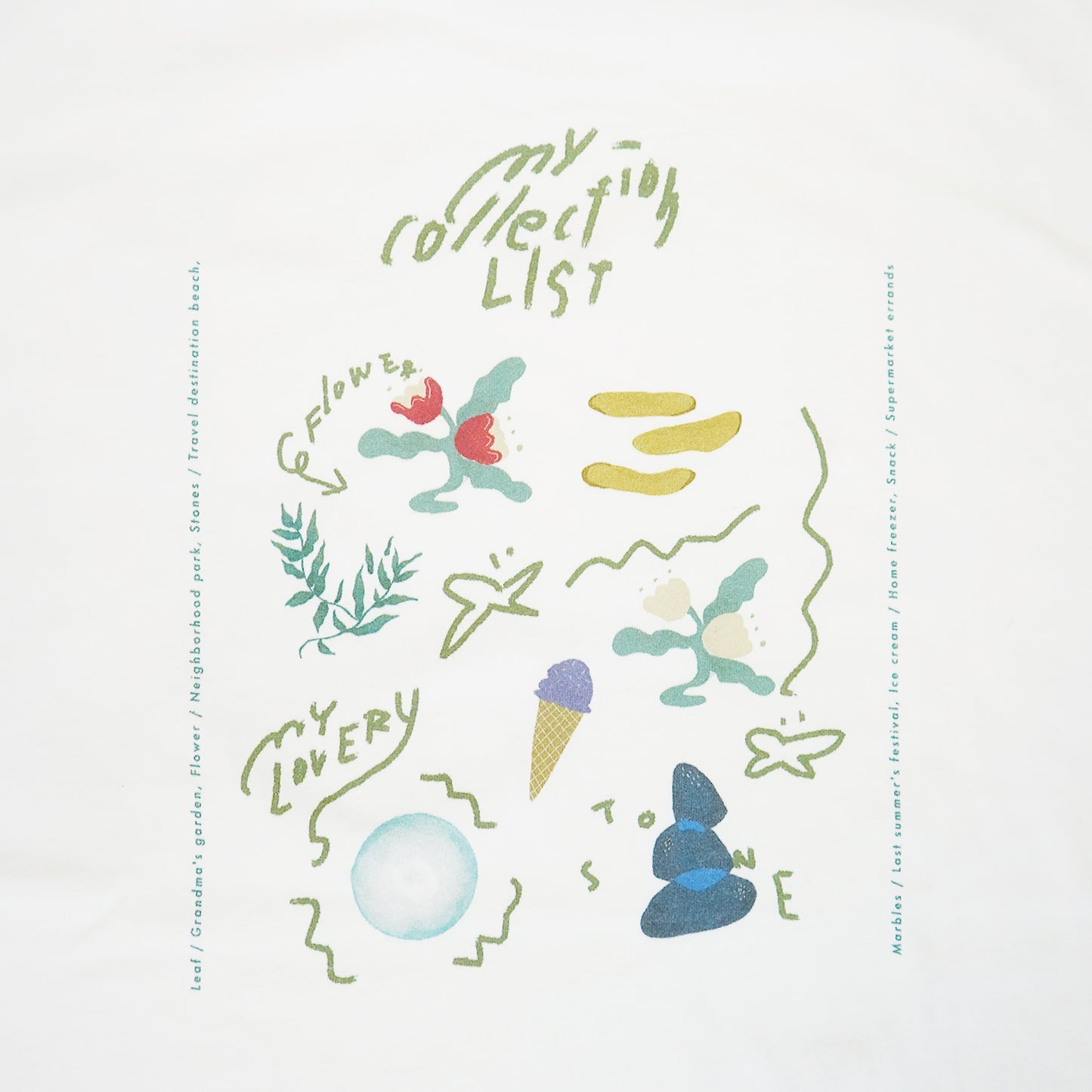 【Otona】My collection list T-shirt（マイコレクションリストTシャツ）