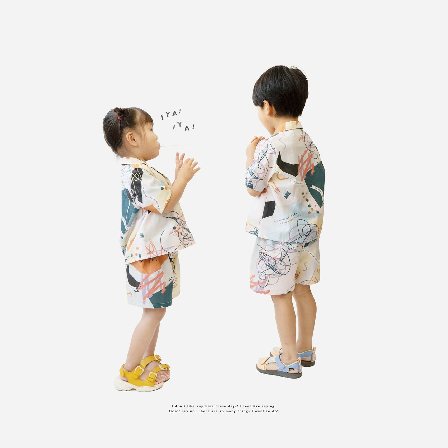 IYAIYA!origami SET UP （イヤイヤ！折り紙セットアップ）★トップス+ハーフパンツ