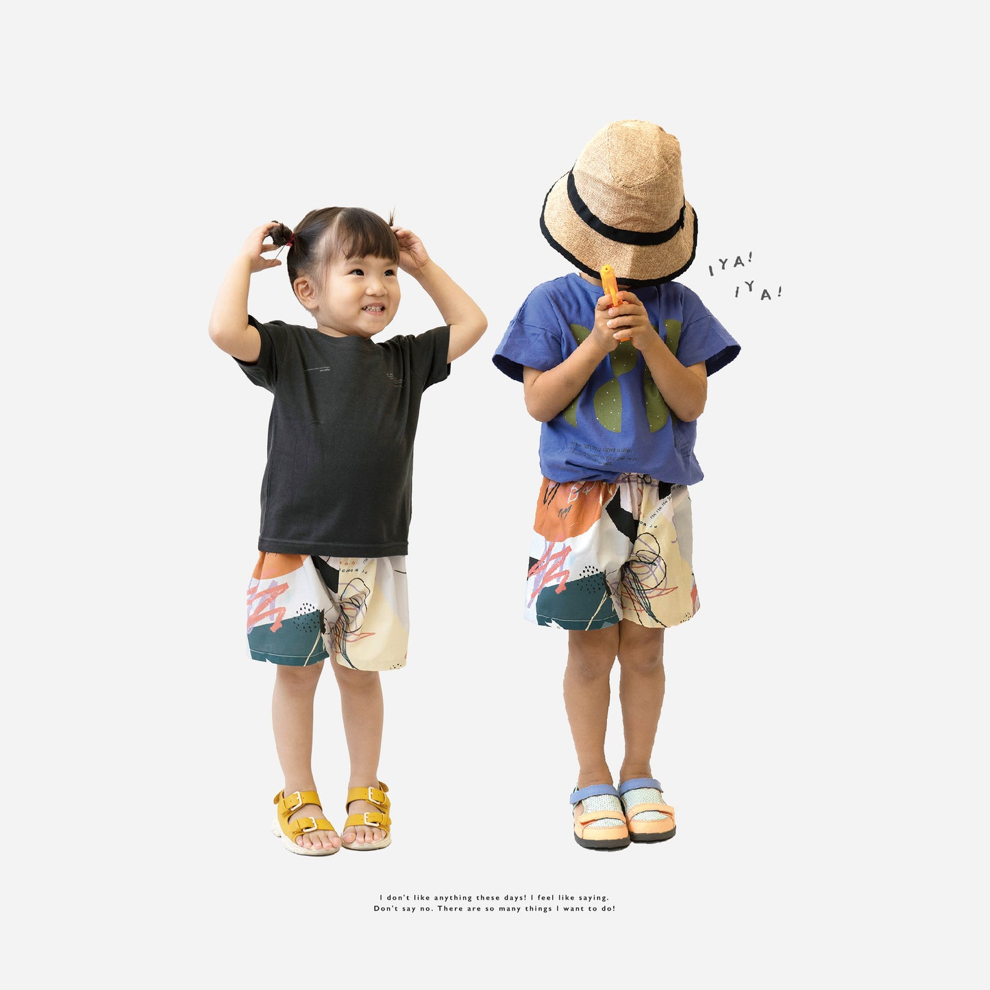 IYAIYA!origami SET UP （イヤイヤ！折り紙セットアップ）★トップス+ハーフパンツ