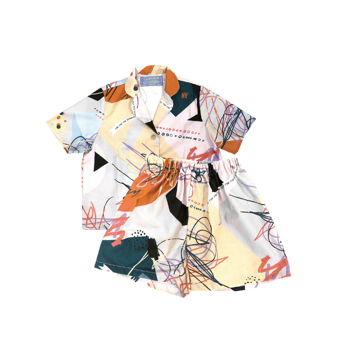 IYAIYA!origami SET UP （イヤイヤ！折り紙セットアップ）★トップス+ハーフパンツ